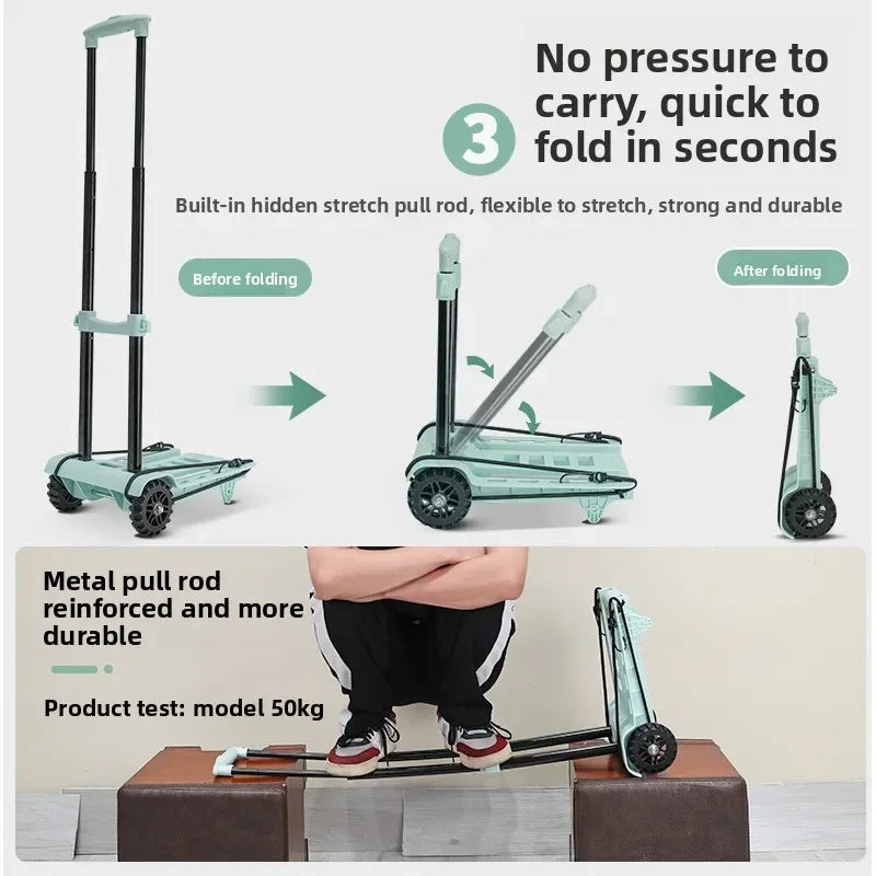 Multi-functional Portable shopping cart folding trolley household trolley luggage cart trolley Oasis Select