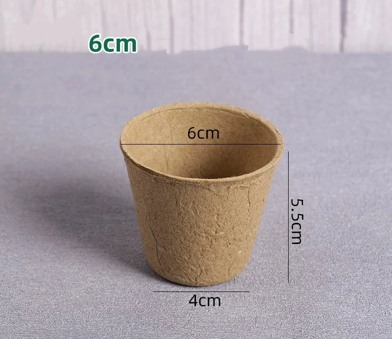10/20pcs Garden Nursery Pots Pulp Seed Starter Pots Flower Propagation Container with Drainage Holes Home Gardening Tools Oasis Select 6cm 20pcs
