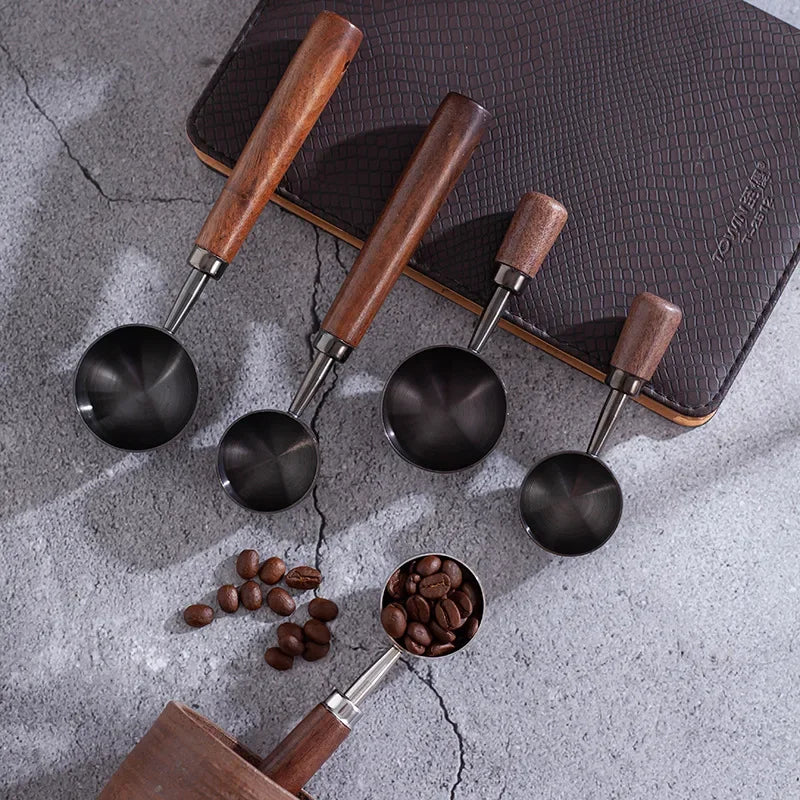 Wooden Measuring Spoon Scoop with Long Handle Bar Kitchen Household Tools High Baking Tool Coffee Powder Measuring Spoon Oasis Select