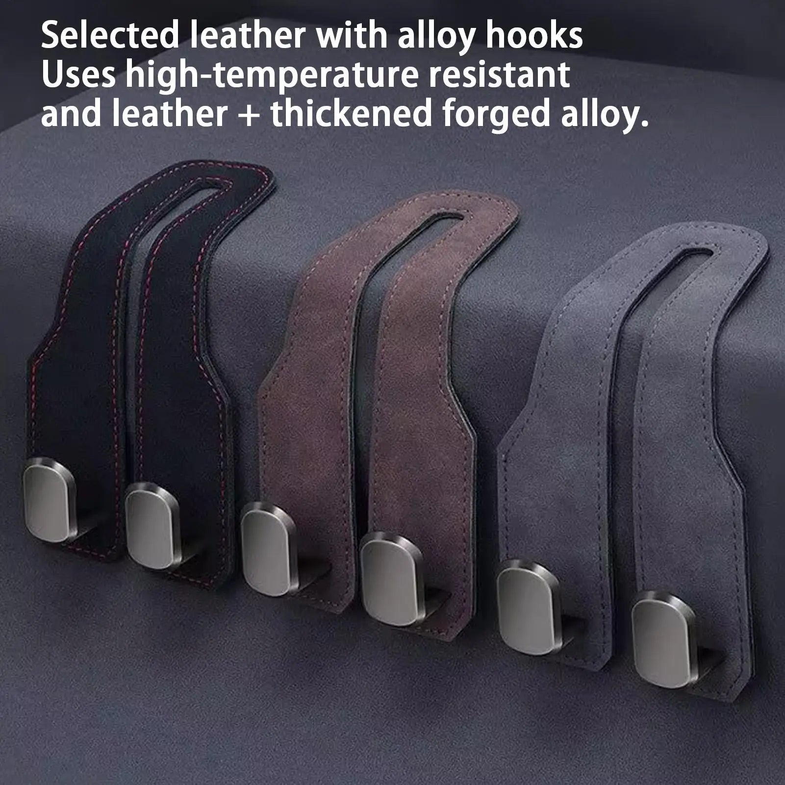 Car Headrest Hooks Hanger Multipurpose Adjustable for Bags Seat Back Organizer Holder Clips Auto Fastener Car Headrest Hook Oasis Select