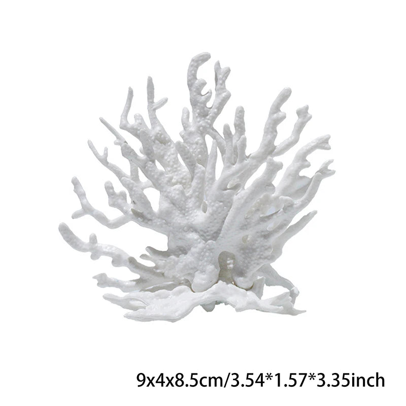 Coralline Artificial Fish Tank Decorations Aquarium Artificial PVC Plants Coral Ornaments Aquarium Landscape Aquarium Oasis Select White S