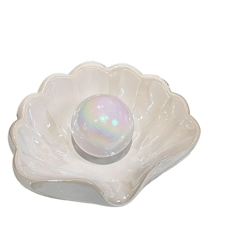 Shell Soap Box Bathroom Creative High-end Light Luxury Home and Daily Necessities Ceramics Decoration Oasis Select