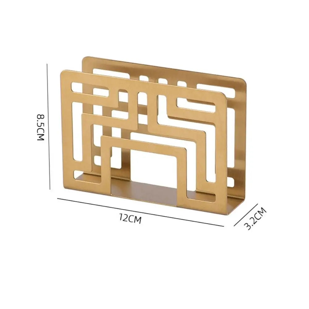 Delicate Stainless Steel Napkin Holder Silver/Gold/Black 12*8.5*3.2 CM Creative Paper Holder Hollow Napkin Holder Home Oasis Select
