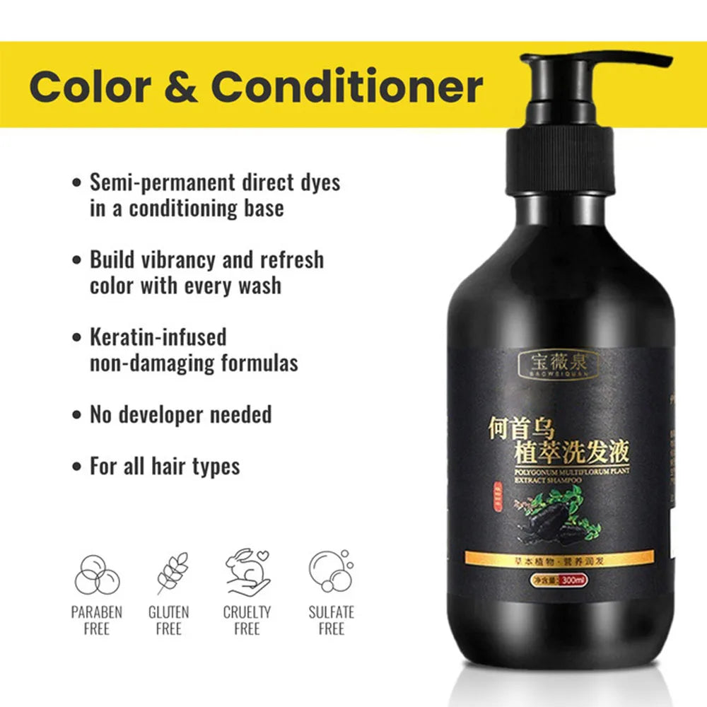 Herbal Polygonum Multiflorum Shampoo – Oil & Dandruff Control Herbal Shampoo Oasis Select