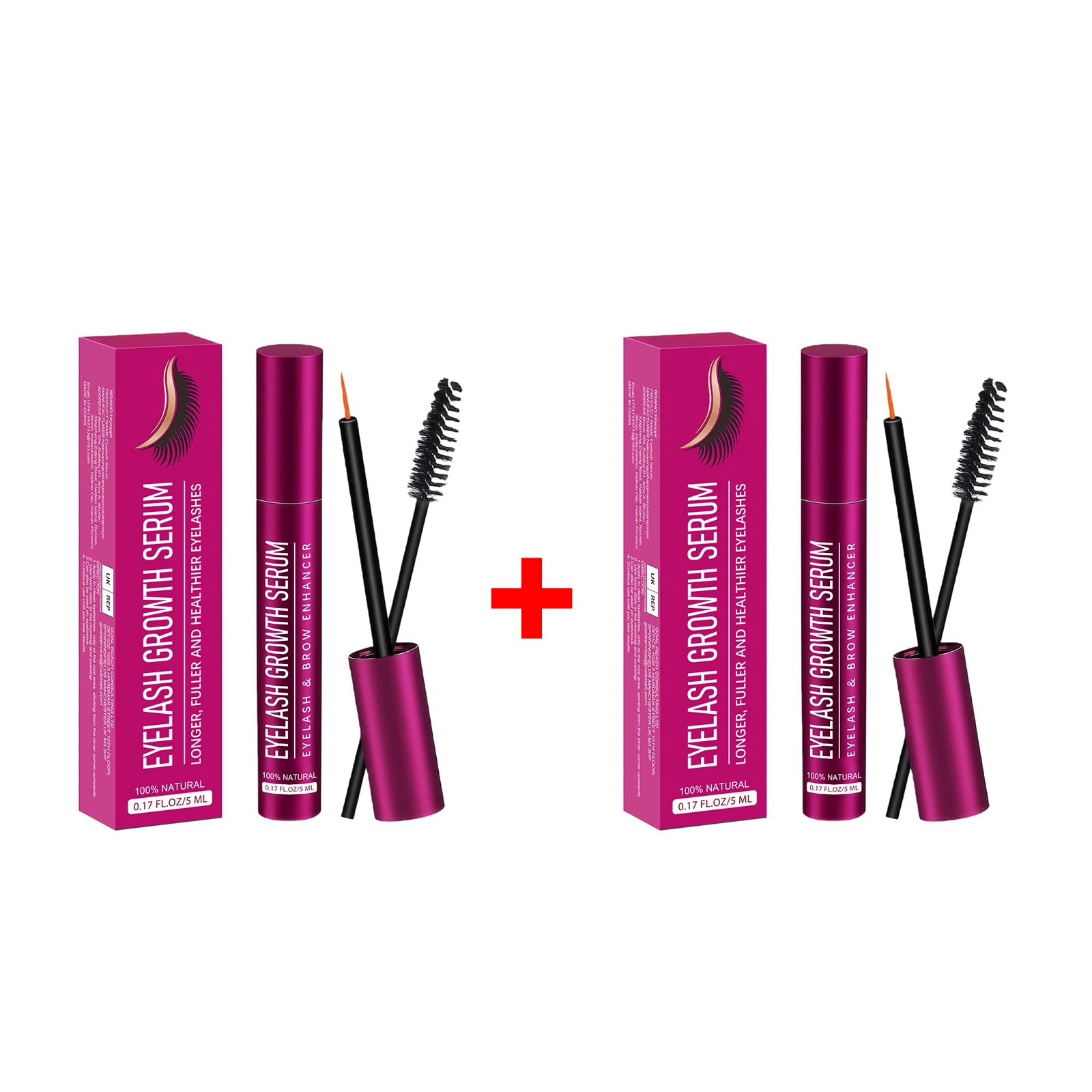 Eyelash Serum for Promote Eyelash Growth Enhancer Longer Fuller Thicker Natural Curling Lengthening Lash Makeup Eye Care Product Oasis Select 2 X 5ml boxed