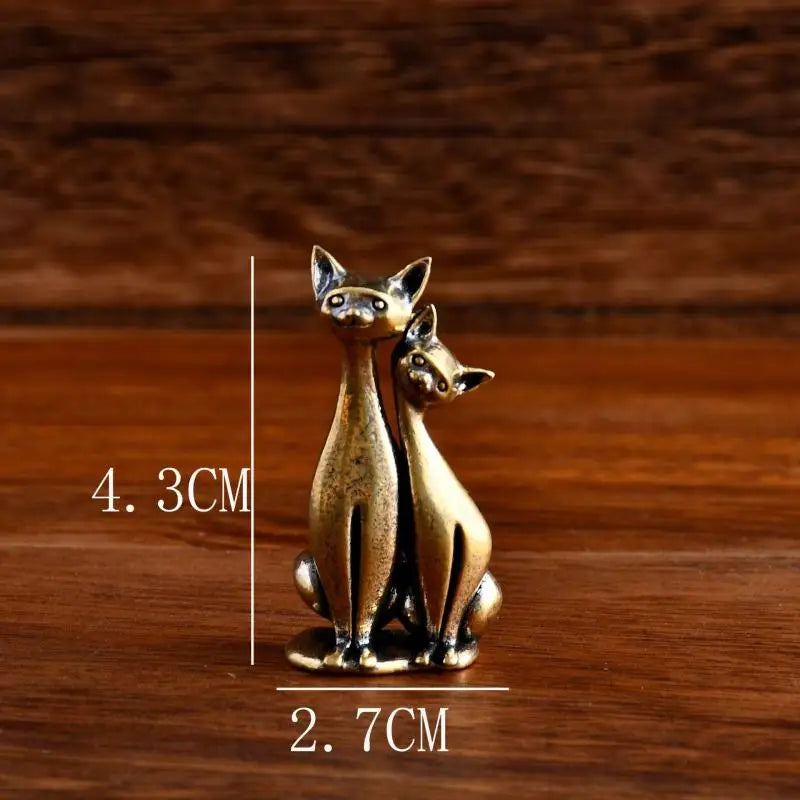Double Cat Sculpture Ornament Crafts Anime Cat Ornament Home Desktop Living Room Office Small Ornament Crafts Oasis Select 1pcs