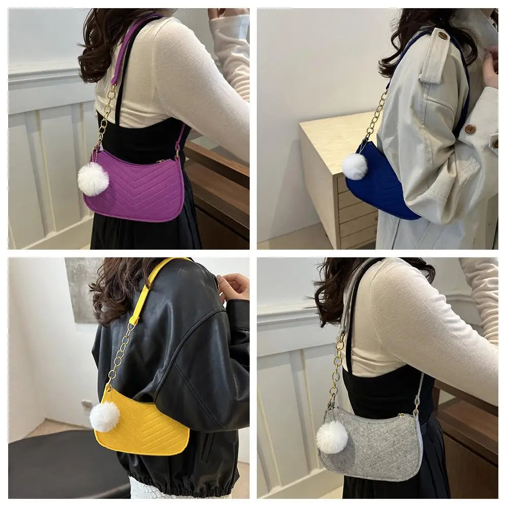 Mini Felt Saddle Bag – Women's Shoulder & Underarm Handbag Felt Shoulder Bag Oasis Select