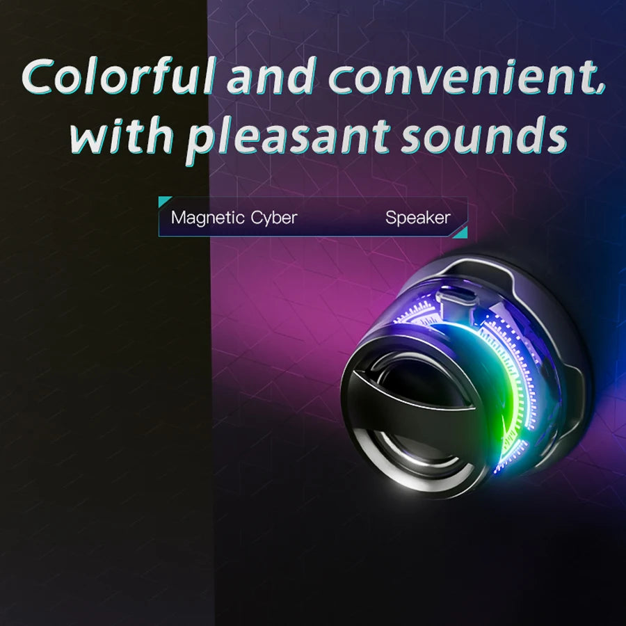 New Wireless Bluetooth speaker Gift Magnetic bracket portable High-sound quality TWS interconnected LED color light mini speaker Oasis Select