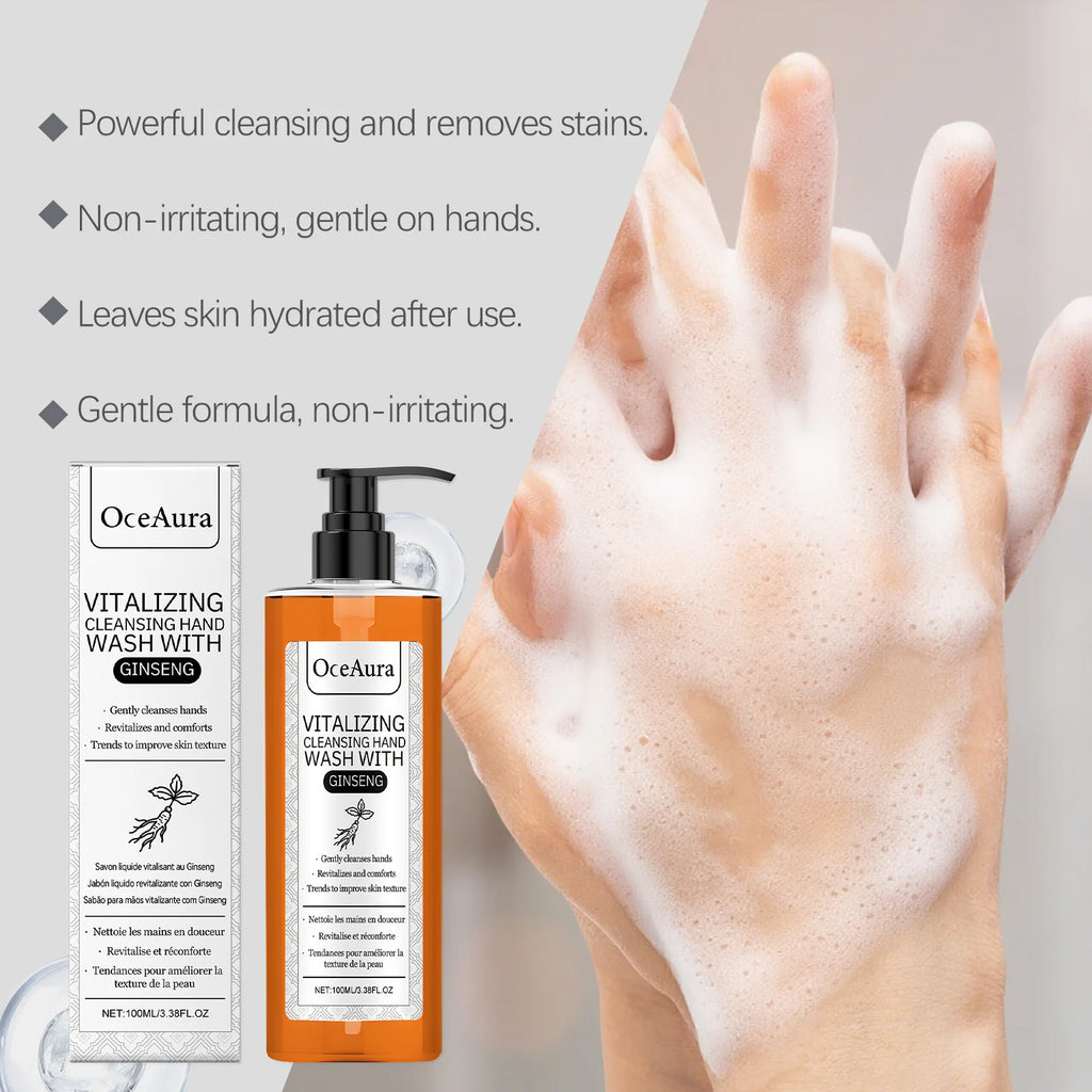 Ginseng Hand Wash Cleaning Removes Dirt Moisturizing Refreshing Non-Irritating Gentle Hand Skin Smoothing Brightening Hand Wash Oasis Select