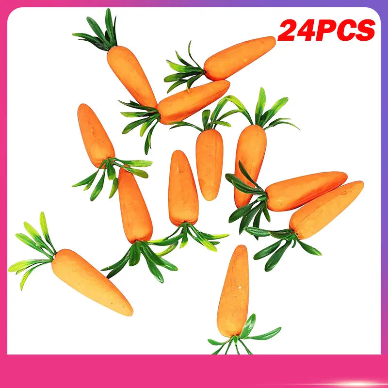 12-Pack Artificial Foam Carrots – Easter & Party Décor Easter Foam Decoration Oasis Select 24pcs one size