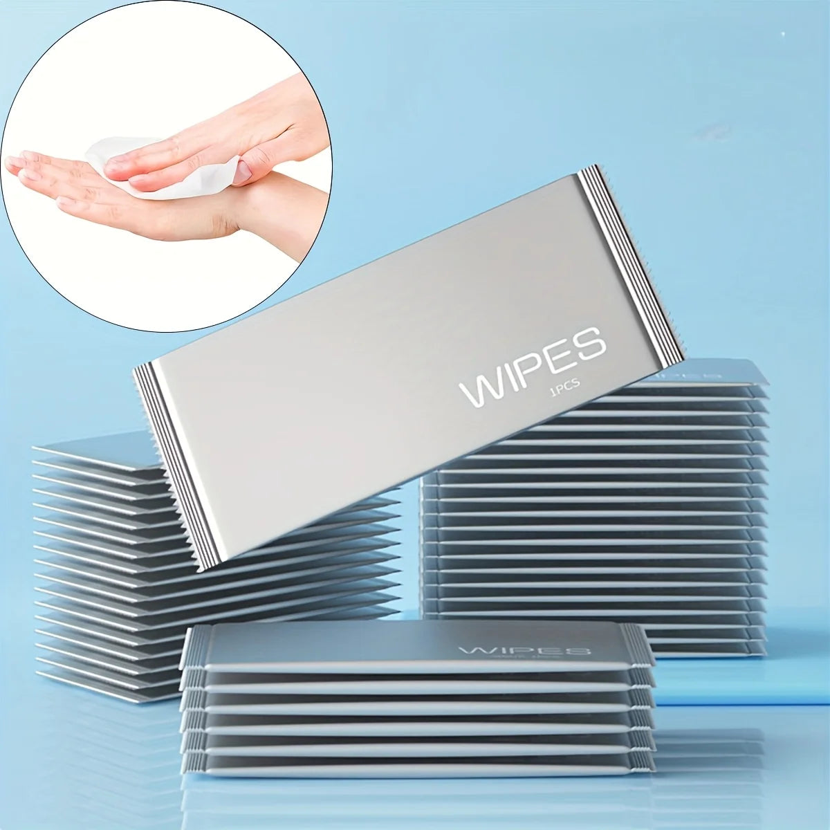 20pcs individually wrapped wipes, disposable, portable wipes, travel, camping, fitness, toilet Oasis Select
