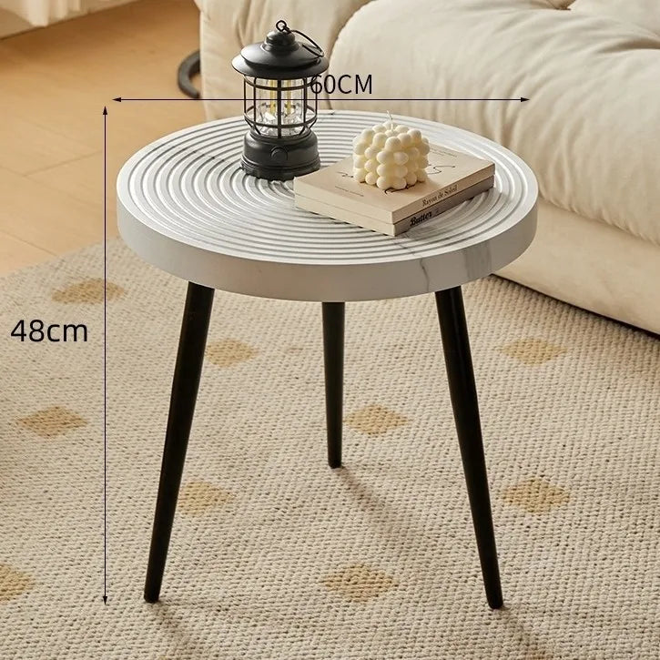 Multi-functional Annual ring side few sofa side few living room coffee table living room Oasis Select White 60-48