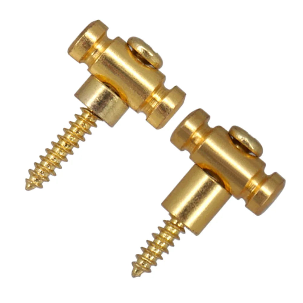 2Pcs Guitar Roller String Trees Retainer With Screws For Electric Guitars Parts Silvery/Black/Gold Guitar Guide Fit Telecaster Oasis Select Gold