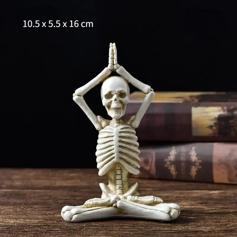 Skull Figurines Skulls Gothic Room Decor Horrible Ghost Resin Skeleton Sculptures for Interior Home Decorations Oasis Select White A China Mainland
