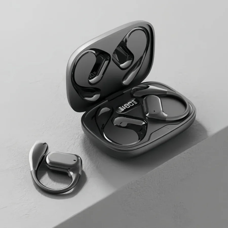 Original Silicone in Ear Hanging Hook Sports Mobile Phones Microphone HD Call ENC Noise Reduction Wireless Bluetooth for phones Oasis Select black