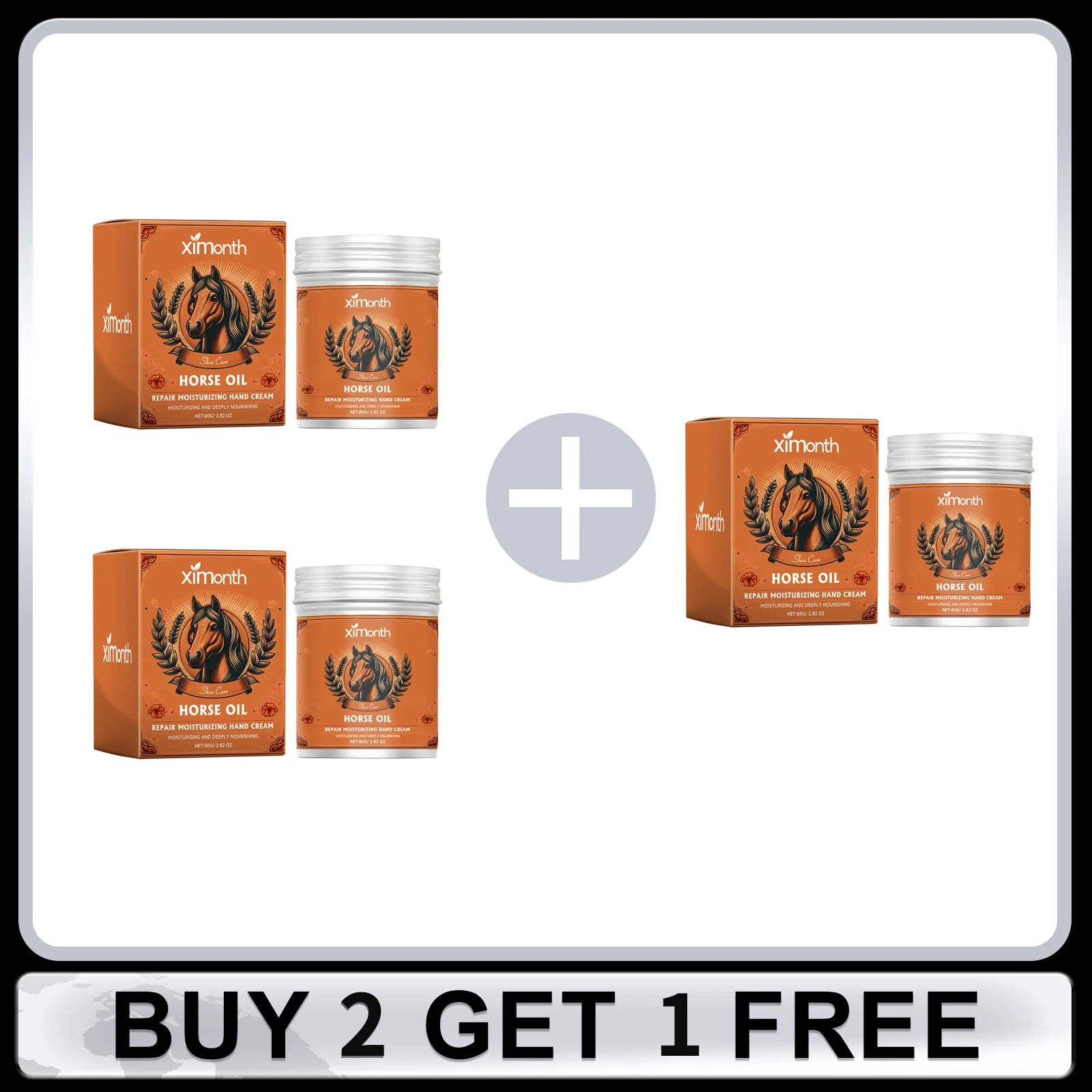 Horse Oil Hand Cream Reduce Dryness Moisturizng Nourishing Skin Anti Cracking Anti Freezing Non-greasy Hands Skin Care Products Oasis Select Buy 2 Get 1 Free