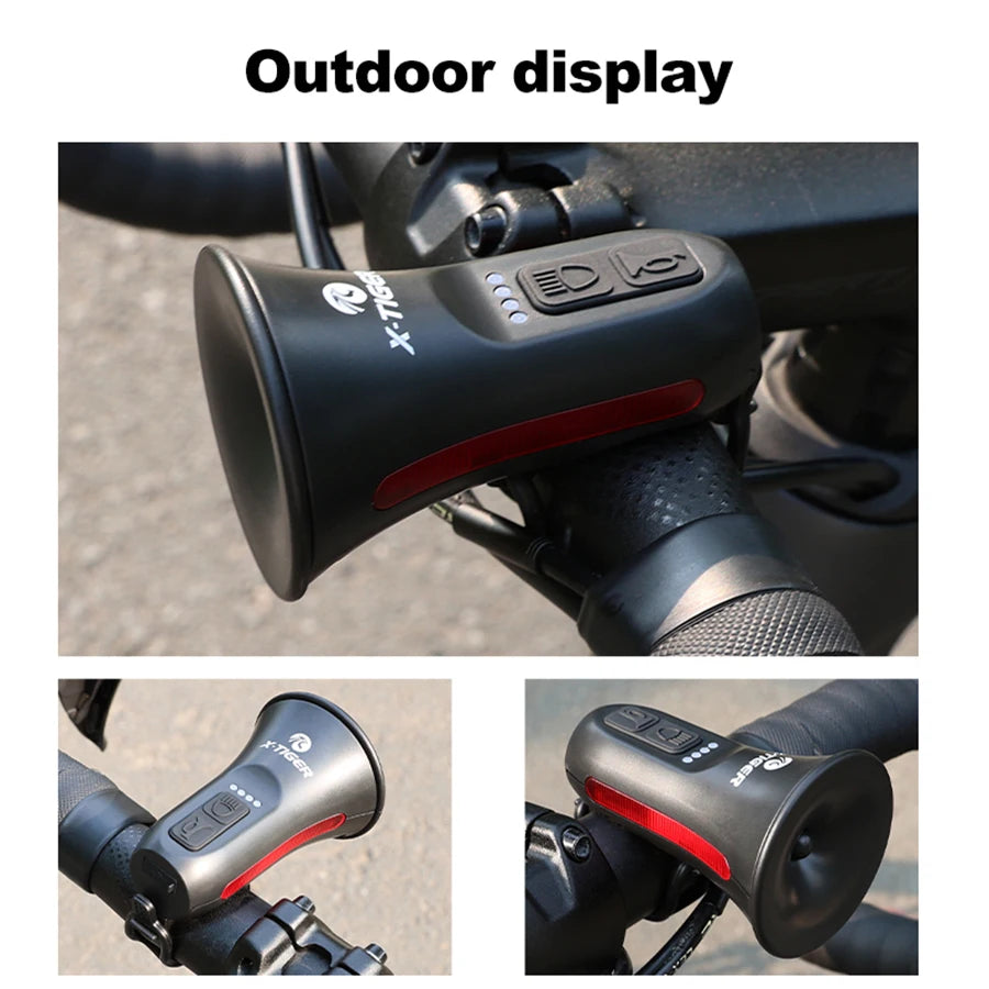 X-TIGER Bicycle Electric Bell Bike USB Charging Horn MTB Mountain Bike Warning Safety Ring Waterproof Bell Cycling Accessories Oasis Select