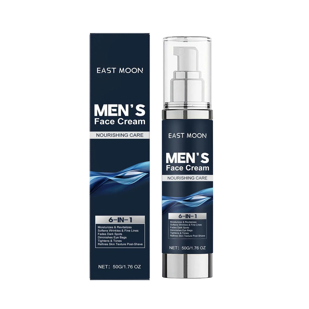 East Moon Men's Deep Moisturizing Cream Enhances Skin Elasticity Facial Aftershave Care Moisturizes Eye Area Multi-purpose Cream Oasis Select 50g boxed