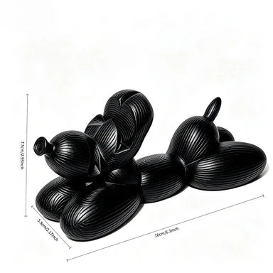 Cute Balloon Dog Eyeglass Holder Figurine Modern Art Desktop Decor Puppy Glasses Stand Ornament for Home Office Desk Decor Gifts Oasis Select Dog stand black