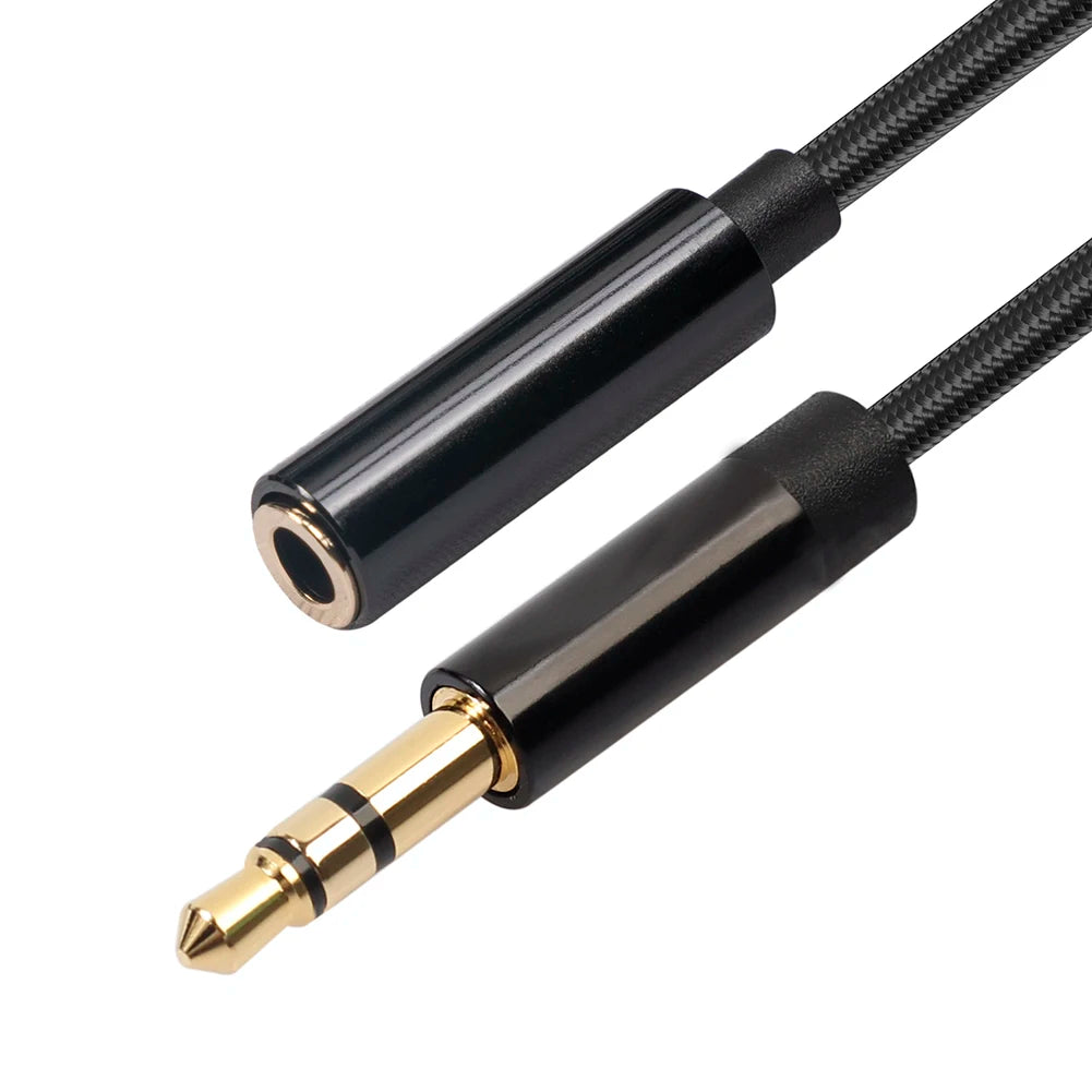 3.5mm Male to Female Audio Extension Cable – Aux Adapter Audio Extension Cable Oasis Select Black 5m United States