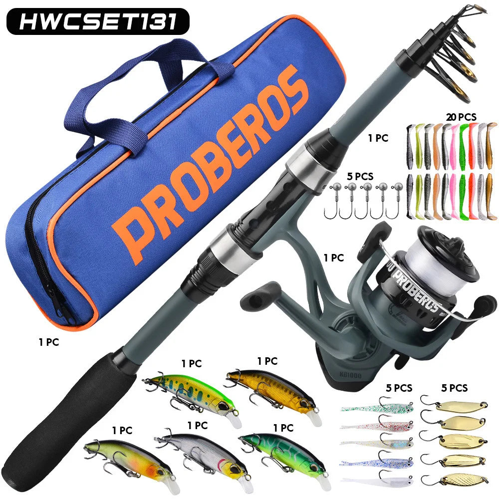 Portable sea rod set, long-range casting, mini fishing rod, fishing wheel, fishing line, bait, fishing rod, complete set of sea Oasis Select 4