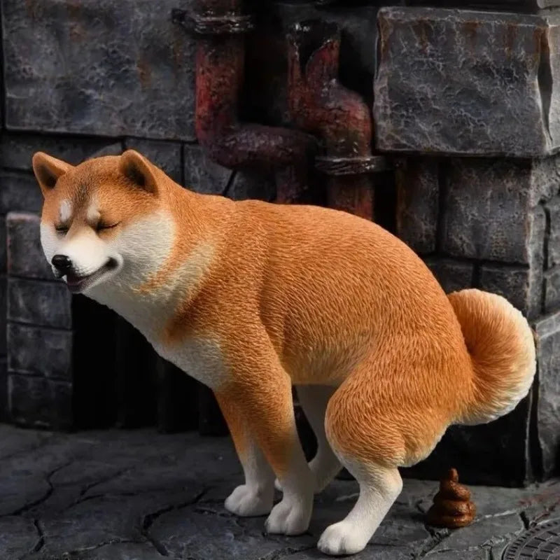Shiba Inu model animal handwork creative funny poo dog decoration tabletop decoration Oasis Select