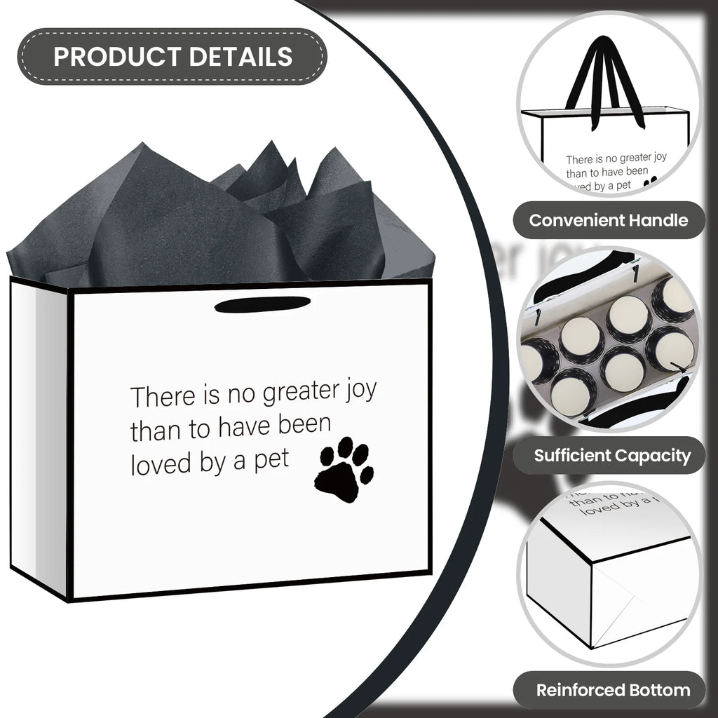 Grieving Pet Owner Gift Bags Sturdy Dog Memorial Gift Bag Pet Loss Sympathy Gift Set High-Quality For Pet Memorial Service Oasis Select