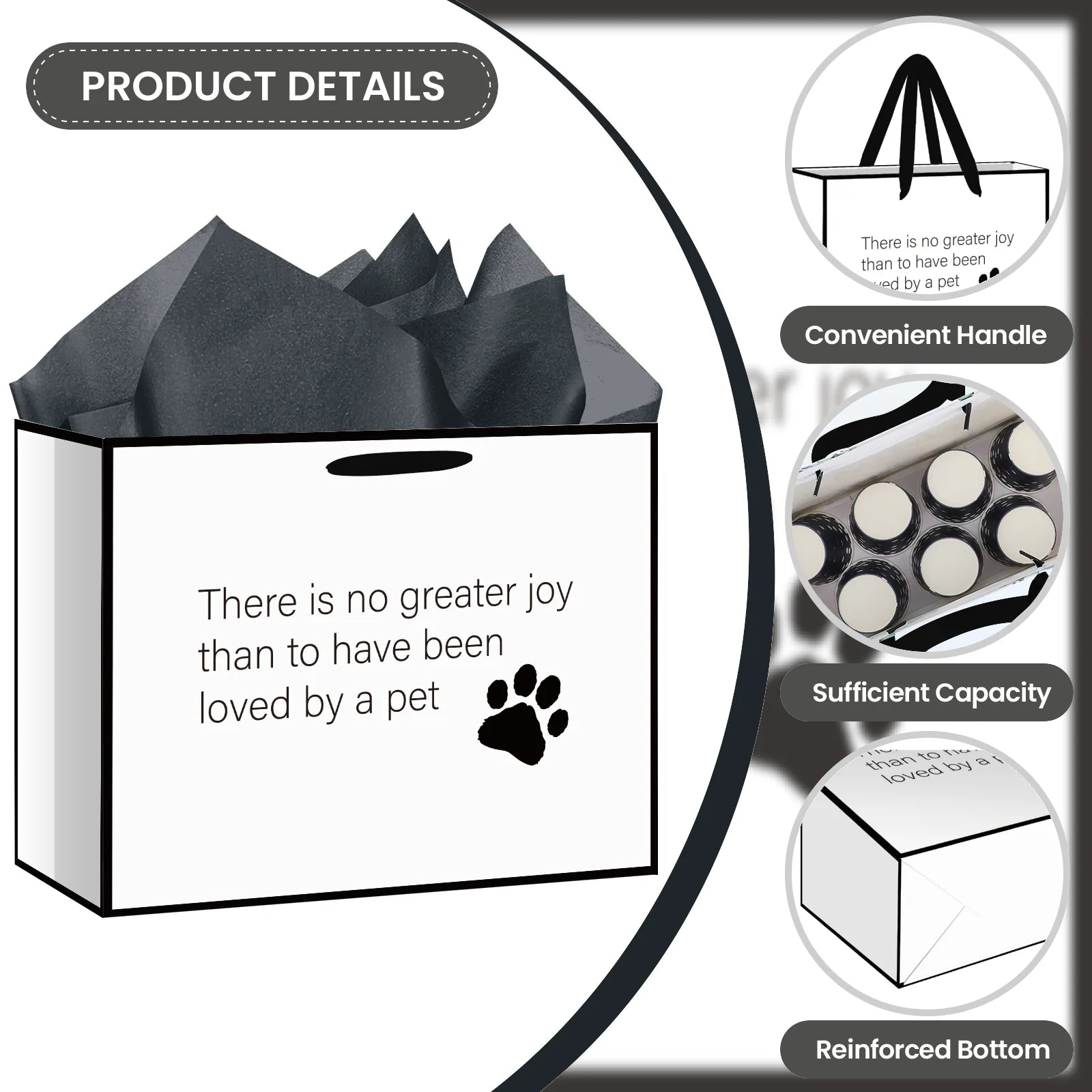 Grieving Pet Owner Gift Bags Sturdy Dog Memorial Gift Bag Pet Loss Sympathy Gift Set High-Quality For Pet Memorial Service Oasis Select
