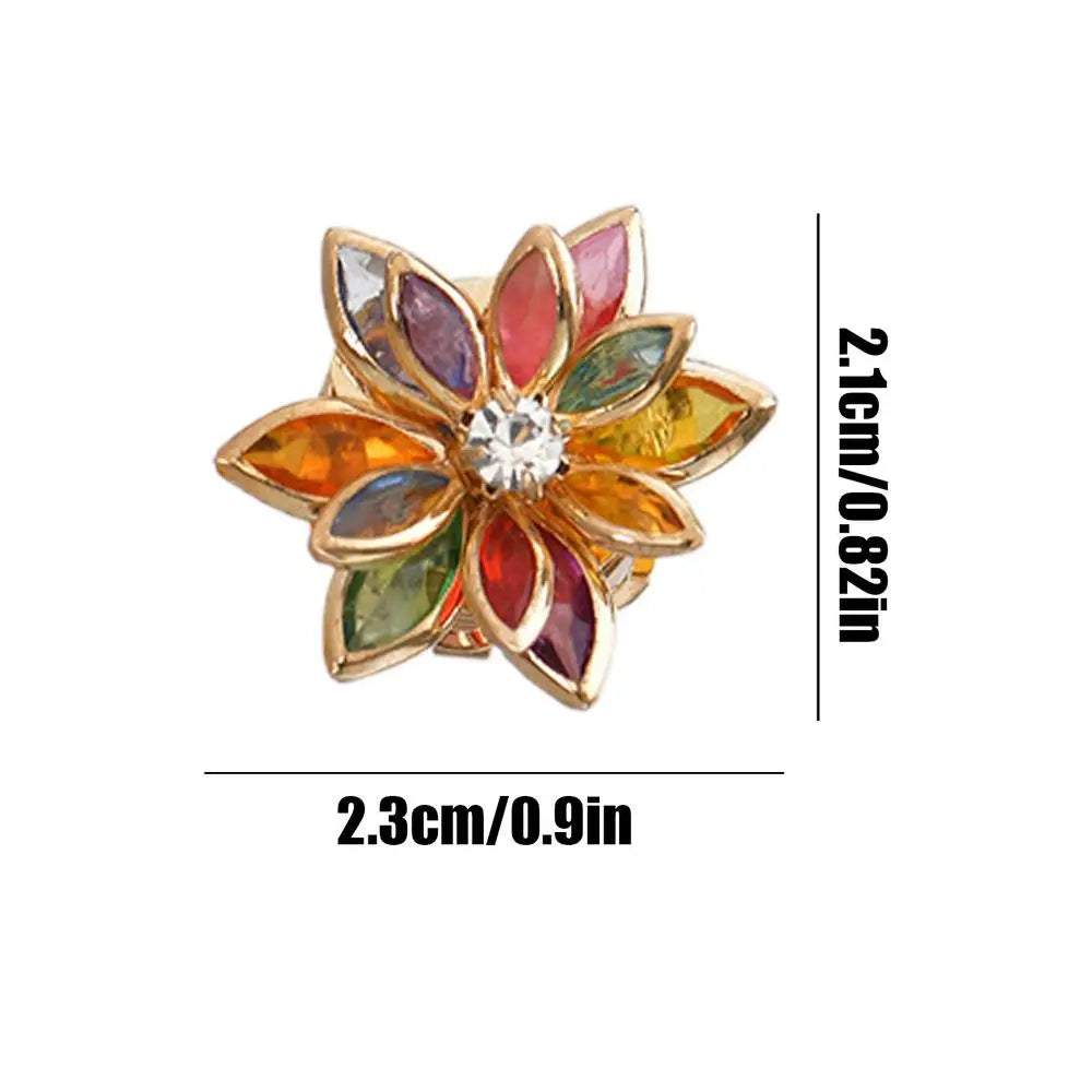 1PC Button Cover Cufflinks Elegant Camellia Button Cover Cufflinks for Blouses Tuxedo Shirt Dress Wedding Dating Party Oasis Select Colorful