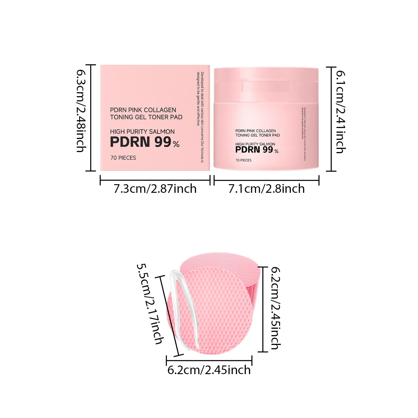 PDRN Collagen Toner Pads Repair Skin Barrier Calm Redness Hydrate Skin Reduce Skin Fine Lines Brighten Dullness Facial Toner Pad Oasis Select