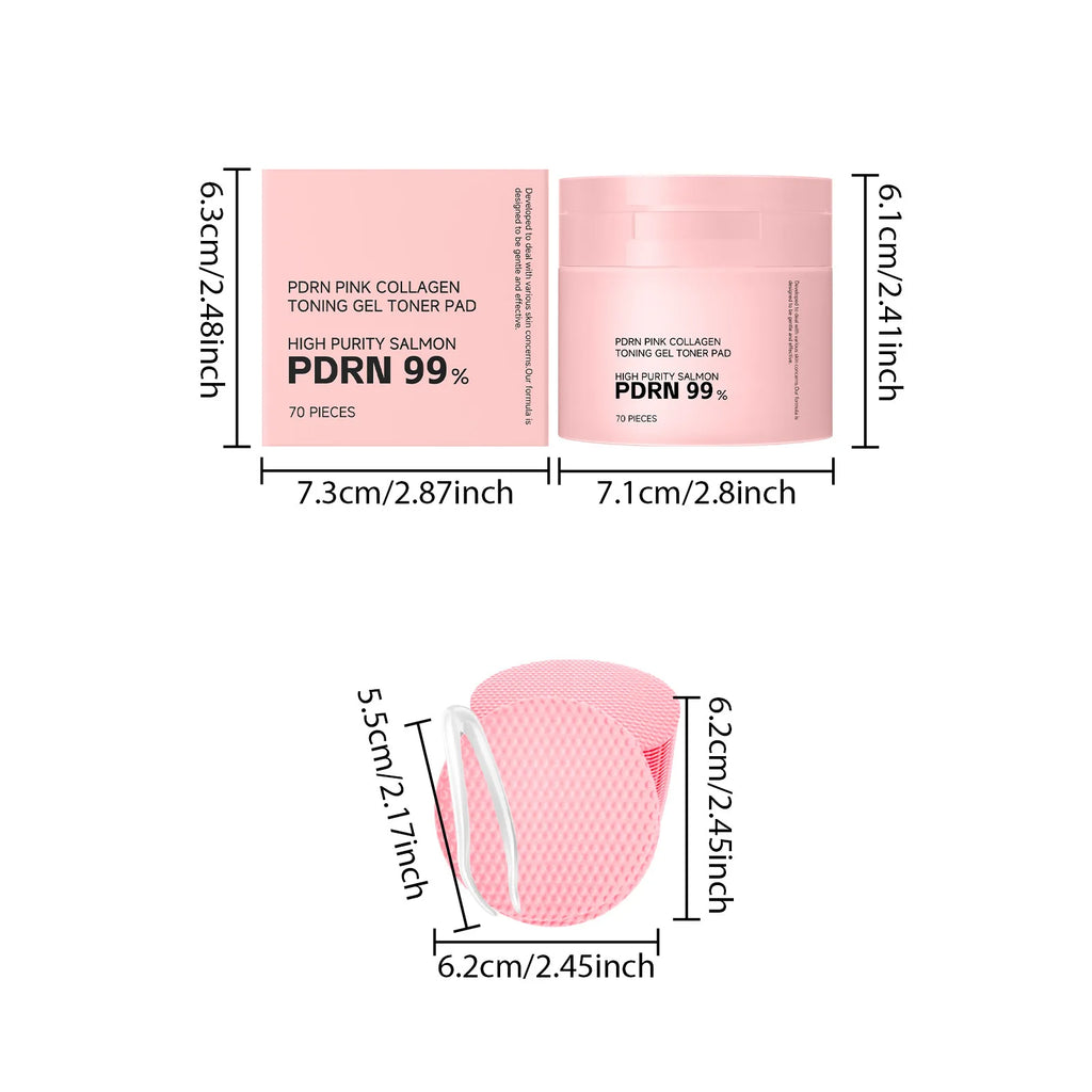 PDRN Collagen Toner Pads Repair Skin Barrier Calm Redness Hydrate Skin Reduce Skin Fine Lines Brighten Dullness Facial Toner Pad Oasis Select