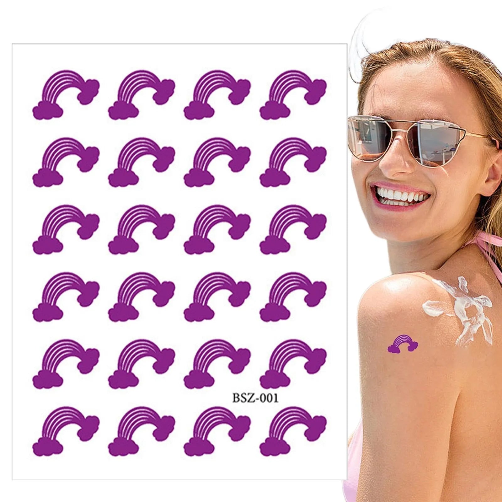 24Pcs UV Stickers For Sunscreen UV Detecting Patches UV Sunscreen Protector Facial Sun Block Patch UV Dots Sun Sticker Test Oasis Select A