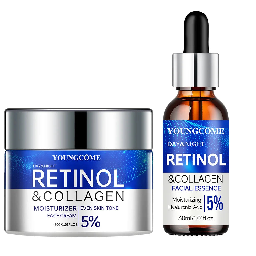 YOUNGCOME Retinol Serum & Cream Set – Hydrating Skincare Duo Retinol Skincare Set Oasis Select 30ml 30g