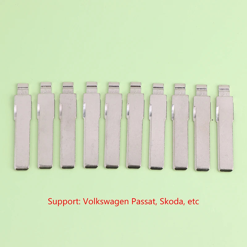 10Pcs 2# 31# 86# 89# Metal Uncut Blank Flip Remote Key Blade For VW Passat Bora Seat Skoda Audi For Keydiy KD Xhorse VVDI JMD Oasis Select number 31