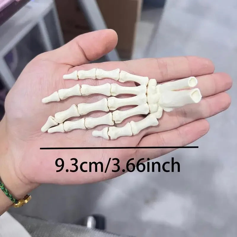 3D Printed Realistic Flexible Joint Skeleton Hand Model Ghost Halloween Party Decoration Home Ornament Oasis Select