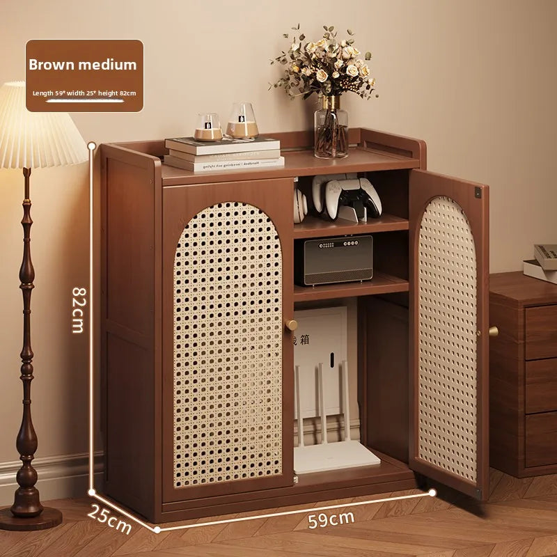 New Chinese storage cabinet, cover box, meter box, cover ugly storage box, simple installation cabinet without punching holes Oasis Select Brown-3-82cm