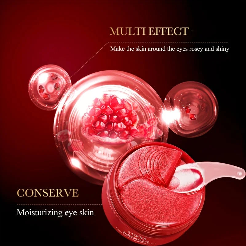 Pomegranate Eye Mask – Nourishing Hydrating Eye Patches 60pcs Eye Treatment Mask Oasis Select