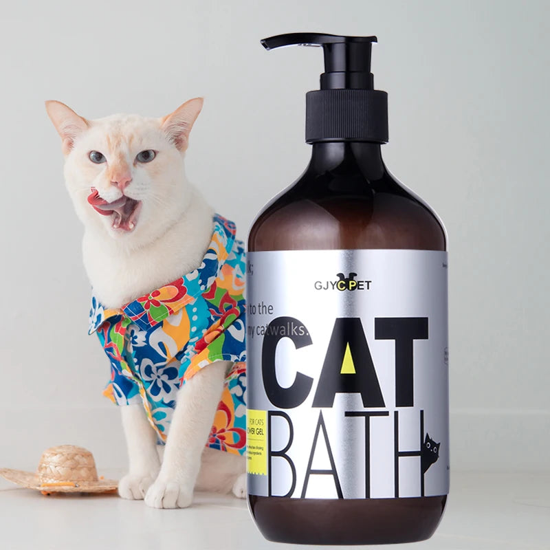 500ml Cat Shower Gel Soap Shampoo Free Shipping Ultra-cleaning Pet Deodorizer Decontamination Pet Shower Gel Shampoo for Pets Oasis Select