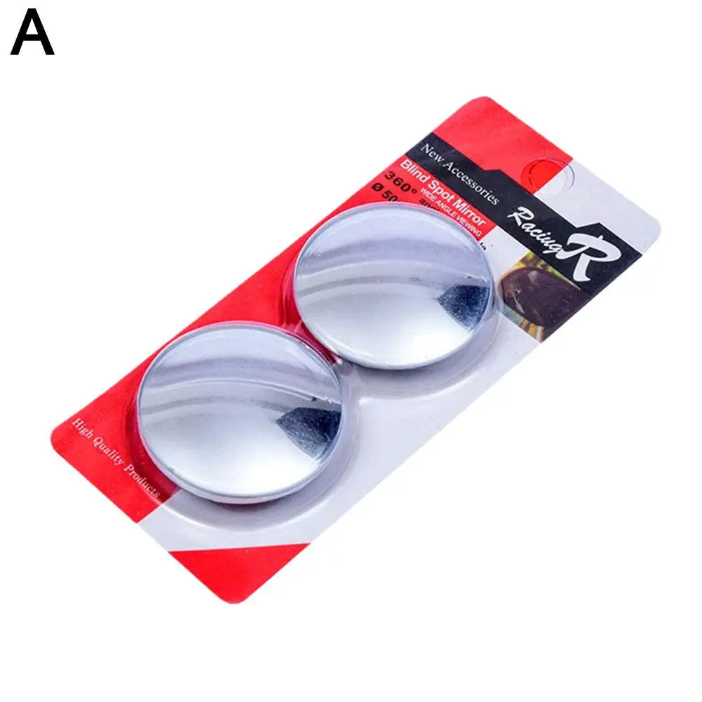 2Pc Car Blind Spot Rear View Mirror Wide Angle 360 Degree Adjustable Safety Driving Car Reverse Auxiliary Rearview Convex Mirror Oasis Select A