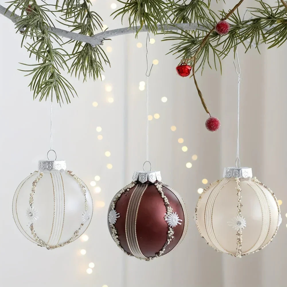Christmas Tree Hanging Decoration Ornaments Balls 8cm 3 Boxes Shatterproof Plastic For Seasonal And Holiday Home Decoration Oasis Select