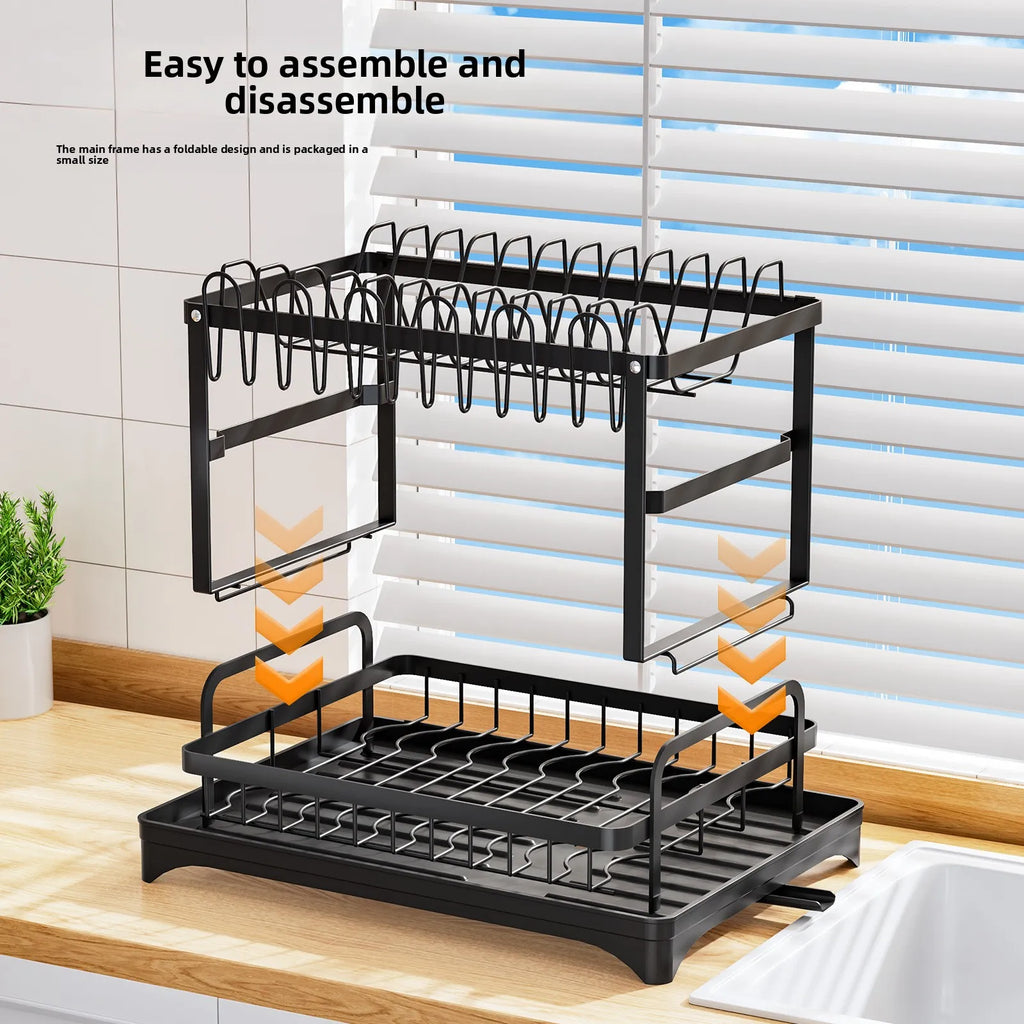 Foldable Kitchen Dish Storage Rack Tableware Drain Rack Plate Cutlery Drain Basket Sink Rack Cupboard Shelf Oasis Select