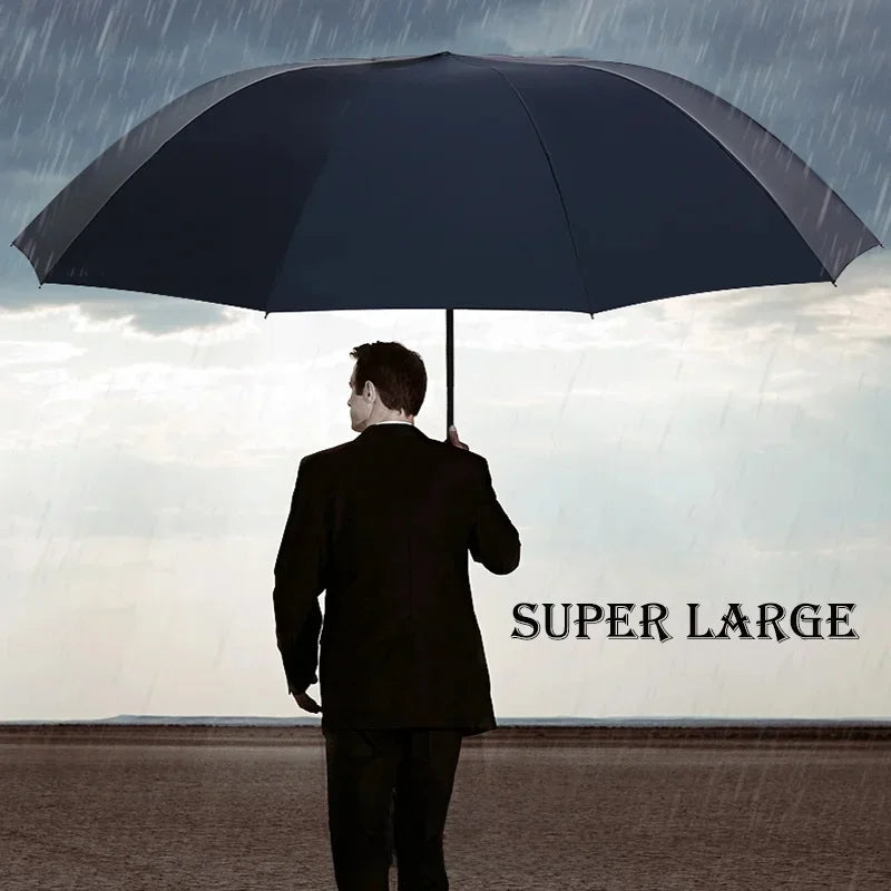 High-Quality 130cm Ten-Bone Umbrella with Reinforced Frame Strong Waterproof Windproof Manual Large Umbrella for Protection Oasis Select