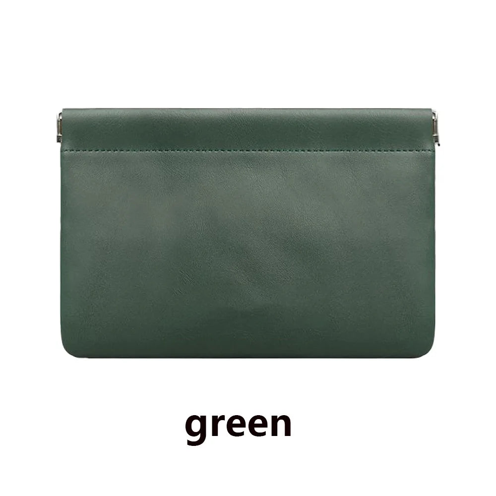 PU Leather Waterproof Storage Bag | Cosmetic & Jewelry Organizer Cosmetic Storage Bag Oasis Select reen G959A 10cm*15cm