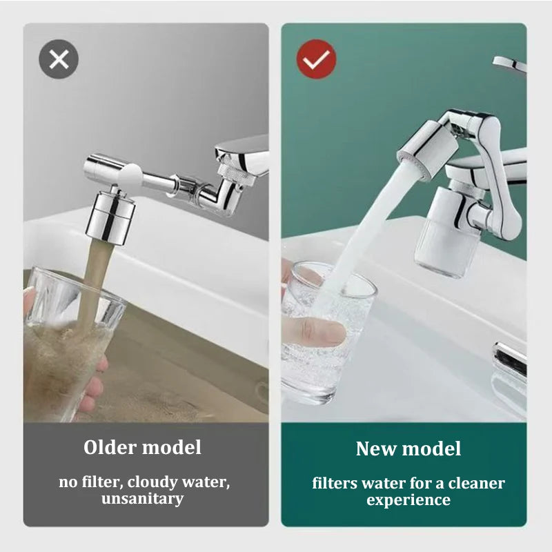 1080° Rotating Faucet Aerator Extender – Kitchen & Bathroom