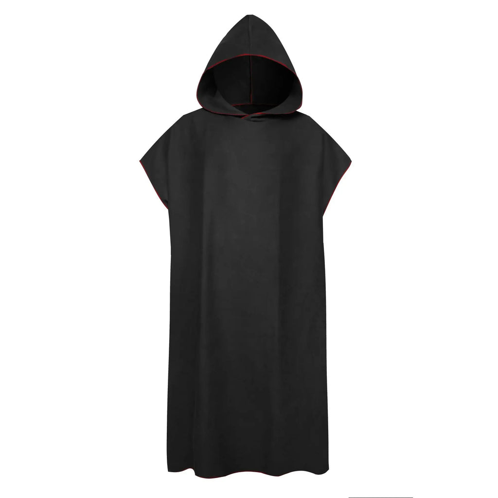 Quick-drying Changing Robe Quick Dry Bathrobe Hooded Absorbent Bath Towel Swimming & Fitness Super Absorbent Bathrobe Oasis Select Black