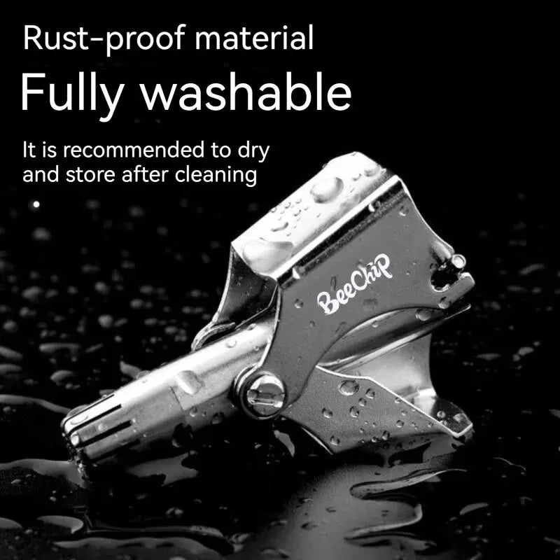 Washable Portable Ear Hair Trimmer Cleaning Without Rusting Painless Nose Hair Trimming Men'S Portable Electric Shaver Low Noise Oasis Select