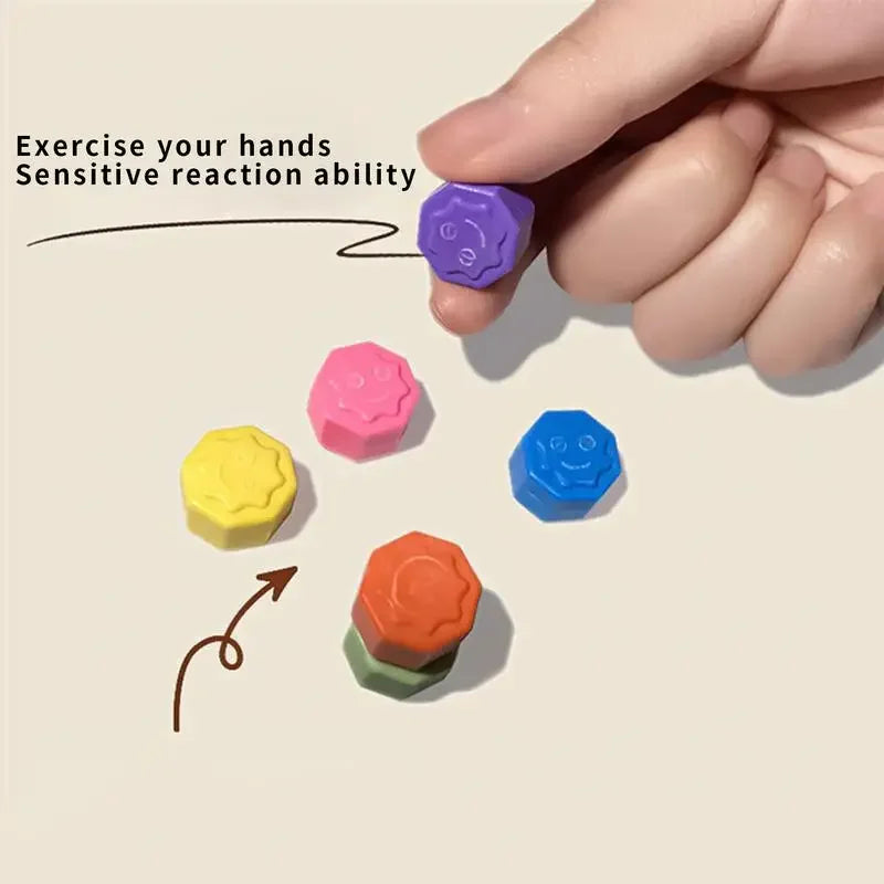 6/12PCS Korea Traditional Play Game Gonggi Jack Stone Pebbles Set Box Exercise Colorful Fun Stress Relief Toy Oasis Select