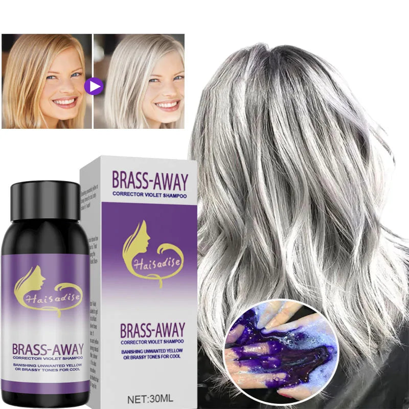 Color Fixing Hair Dye Shampoo to Cover Gray Hair Fade Yellow After Bleach Hair Shampoo Non-irritating Purple Shampoo for Blonde Oasis Select