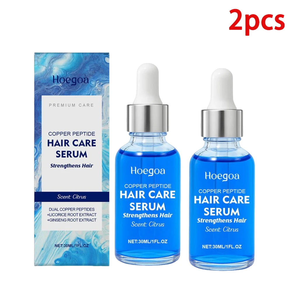 Copper Peptide Hair Growth Serum Hair Dense Prevent Hair Loss Nourishing Scalp Hair Root Smooth Reduce Dry Damage Hair Repair Oasis Select 2pcs