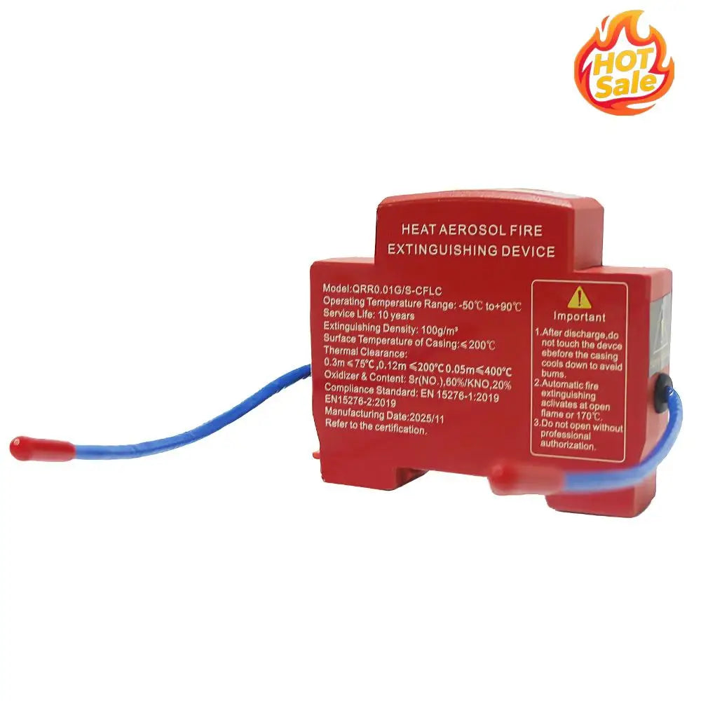 DIN Rail Retardant Device Dual-Line Heat Aerosol Fire Extinguishers Non-Pollution For Distribution Cabinet And Meter Box Oasis Select